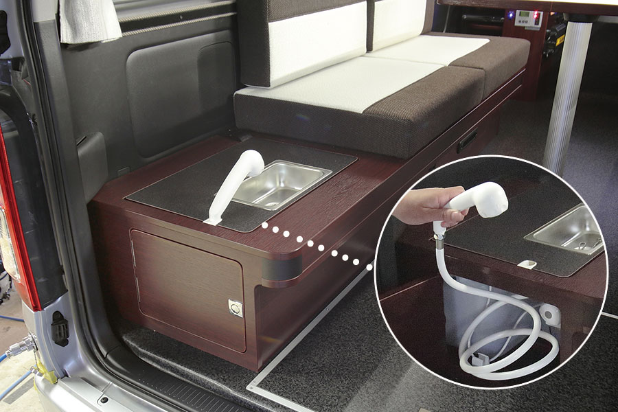 シャワー付きシンク